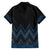 Blue Aotearoa Mangopare Kowhaiwhai and Niho Taniwha Family Matching Summer Maxi Dress and Hawaiian Shirt Maori New Zealand