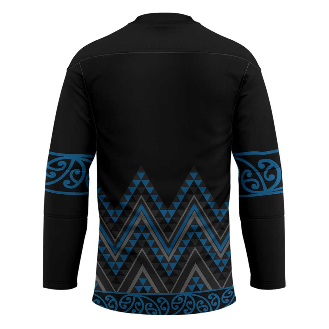 Blue Aotearoa Mangopare Kowhaiwhai Niho Taniwha Hockey Jersey Maori New Zealand - Polynesian Pride