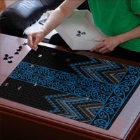 Blue Aotearoa Mangopare Kowhaiwhai Niho Taniwha Puzzle Maori New Zealand - Polynesian Pride