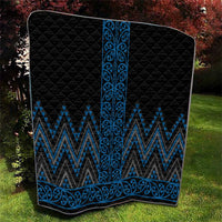 Blue Aotearoa Mangopare Kowhaiwhai and Niho Taniwha Quilt Maori New Zealand LT14 - Polynesian Pride
