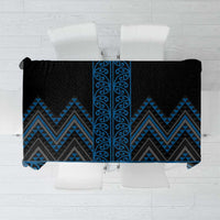 Blue Aotearoa Mangopare Kowhaiwhai and Niho Taniwha Tablecloth Maori New Zealand LT14 Blue - Polynesian Pride