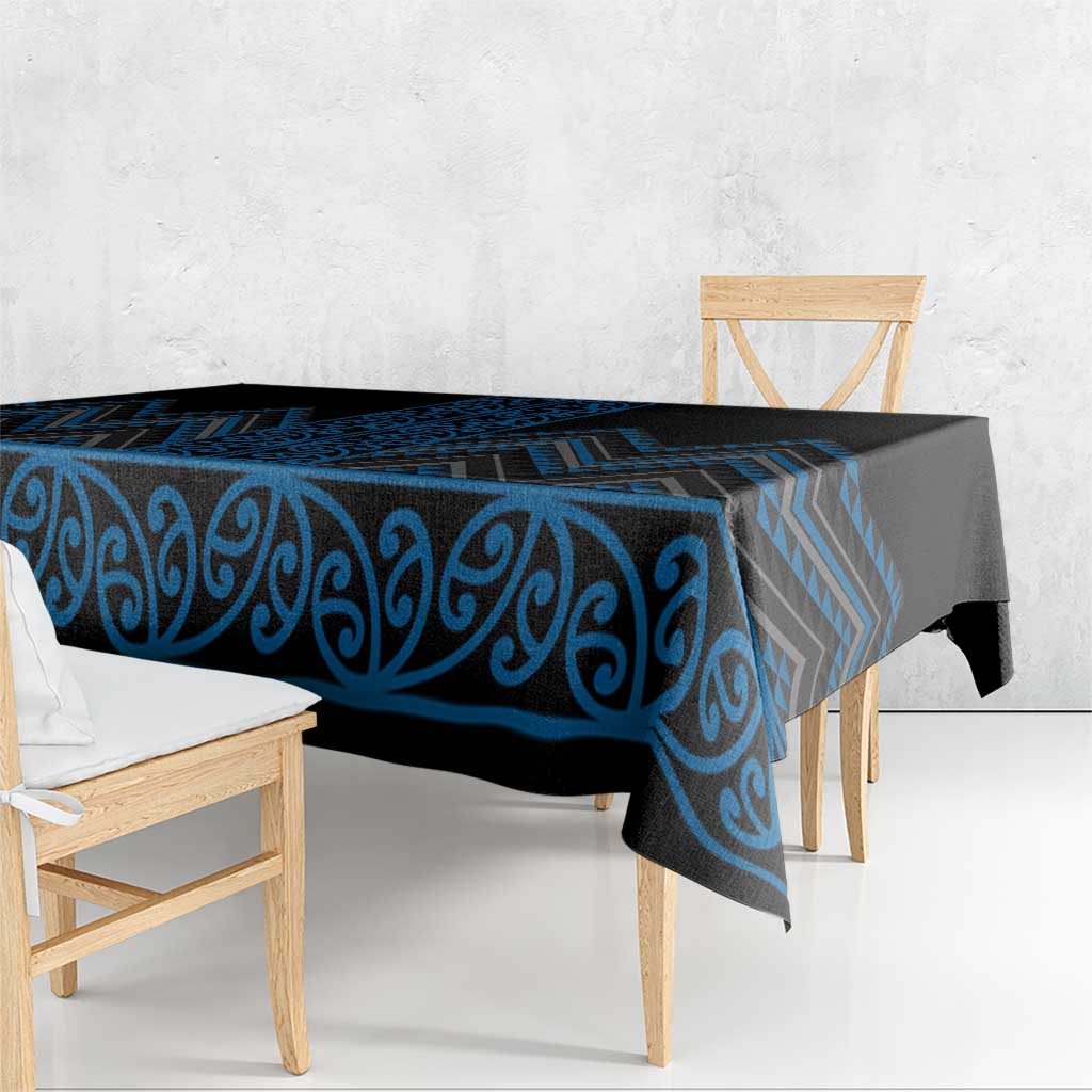Blue Aotearoa Mangopare Kowhaiwhai and Niho Taniwha Tablecloth Maori New Zealand LT14 - Polynesian Pride