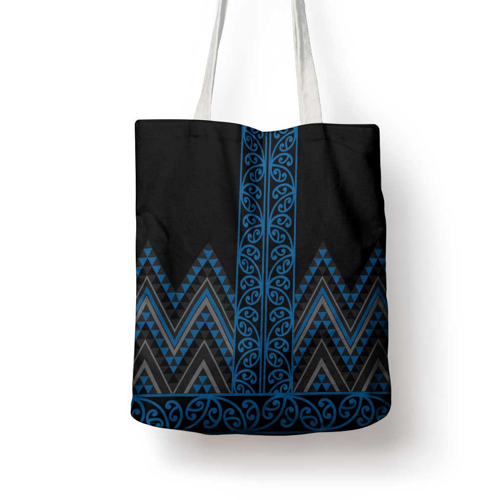 Blue Aotearoa Mangopare Kowhaiwhai Niho Taniwha Tote Bag Maori New Zealand - Polynesian Pride