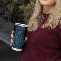 Blue Aotearoa Mangopare Kowhaiwhai and Niho Taniwha Tumbler Cup Maori New Zealand