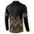Gold Aotearoa Mangopare Kowhaiwhai and Niho Taniwha Button Sweatshirt Maori New Zealand
