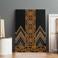 Gold Aotearoa Mangopare Kowhaiwhai and Niho Taniwha Canvas Wall Art Maori New Zealand