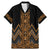 Gold Aotearoa Mangopare Kowhaiwhai and Niho Taniwha Family Matching Mermaid Dress and Hawaiian Shirt Maori New Zealand