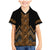 Gold Aotearoa Mangopare Kowhaiwhai and Niho Taniwha Family Matching Mermaid Dress and Hawaiian Shirt Maori New Zealand