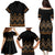 Gold Aotearoa Mangopare Kowhaiwhai and Niho Taniwha Family Matching Puletasi and Hawaiian Shirt Maori New Zealand