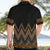 Gold Aotearoa Mangopare Kowhaiwhai and Niho Taniwha Hawaiian Shirt Maori New Zealand