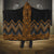 Gold Aotearoa Mangopare Kowhaiwhai and Niho Taniwha Hooded Blanket Maori New Zealand