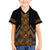 Gold Aotearoa Mangopare Kowhaiwhai and Niho Taniwha Kid Hawaiian Shirt Maori New Zealand