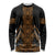 Gold Aotearoa Mangopare Kowhaiwhai and Niho Taniwha Long Sleeve Shirt Maori New Zealand
