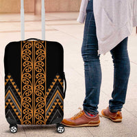 Gold Aotearoa Mangopare Kowhaiwhai and Niho Taniwha Luggage Cover Maori New Zealand