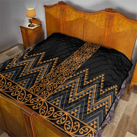 Gold Aotearoa Mangopare Kowhaiwhai and Niho Taniwha Quilt Maori New Zealand LT14 - Polynesian Pride