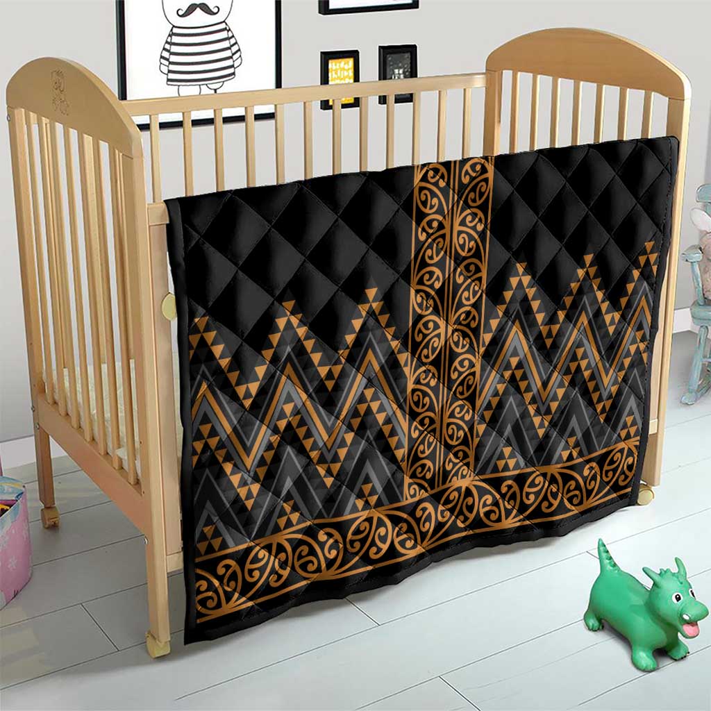Gold Aotearoa Mangopare Kowhaiwhai and Niho Taniwha Quilt Maori New Zealand LT14 - Polynesian Pride