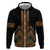 Gold Aotearoa Mangopare Kowhaiwhai and Niho Taniwha Zip Hoodie Maori New Zealand