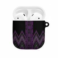 Purple Aotearoa Mangopare Kowhaiwhai Niho Taniwha AirPods Case Maori New Zealand - Polynesian Pride