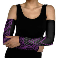 Purple Aotearoa Mangopare Kowhaiwhai Niho Taniwha Arm Sleeves Maori New Zealand LT14 - Polynesian Pride