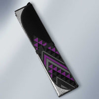 Purple Aotearoa Mangopare Kowhaiwhai Niho Taniwha Auto Sun Shade Maori New Zealand - Polynesian Pride