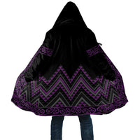 Purple Aotearoa Mangopare Kowhaiwhai Niho Taniwha Cloak Maori New Zealand - Polynesian Pride