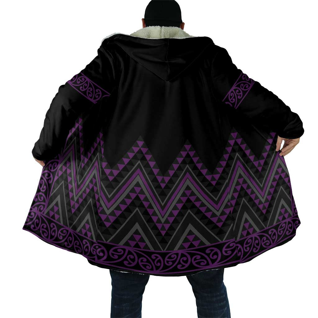 Purple Aotearoa Mangopare Kowhaiwhai Niho Taniwha Cloak Maori New Zealand - Polynesian Pride