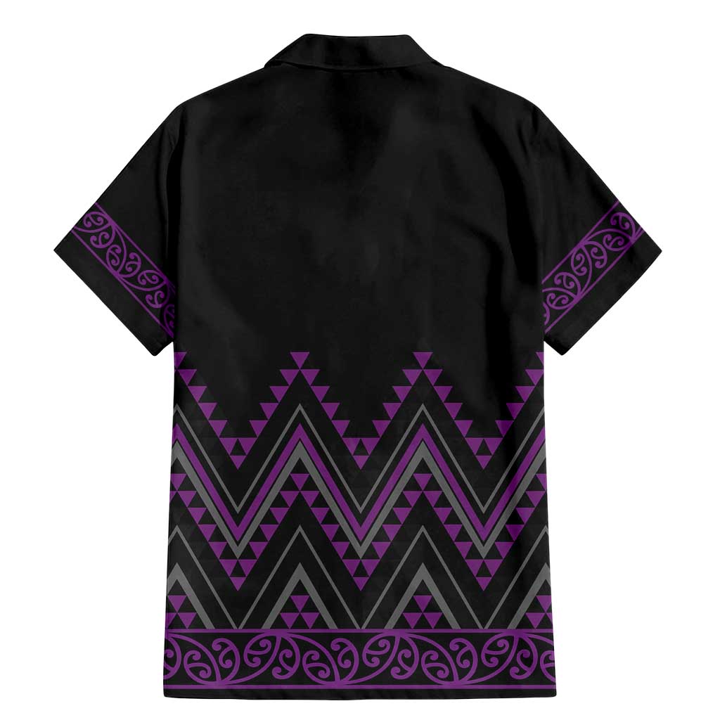 Purple Aotearoa Mangopare Kowhaiwhai and Niho Taniwha Family Matching Mermaid Dress and Hawaiian Shirt Maori New Zealand LT14 - Polynesian Pride