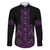 Purple Aotearoa Mangopare Kowhaiwhai and Niho Taniwha Family Matching Mermaid Dress and Hawaiian Shirt Maori New Zealand