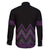 Purple Aotearoa Mangopare Kowhaiwhai and Niho Taniwha Family Matching Puletasi and Hawaiian Shirt Maori New Zealand