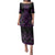 Purple Aotearoa Mangopare Kowhaiwhai and Niho Taniwha Family Matching Puletasi and Hawaiian Shirt Maori New Zealand