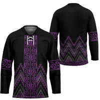 Purple Aotearoa Mangopare Kowhaiwhai Niho Taniwha Hockey Jersey Maori New Zealand - Polynesian Pride