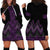 Purple Aotearoa Mangopare Kowhaiwhai and Niho Taniwha Hoodie Dress Maori New Zealand