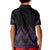 Purple Aotearoa Mangopare Kowhaiwhai and Niho Taniwha Kid Polo Shirt Maori New Zealand