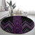 Purple Aotearoa Mangopare Kowhaiwhai and Niho Taniwha Round Carpet Maori New Zealand