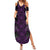 Purple Aotearoa Mangopare Kowhaiwhai and Niho Taniwha Summer Maxi Dress Maori New Zealand