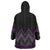 Purple Aotearoa Mangopare Kowhaiwhai and Niho Taniwha Wearable Blanket Hoodie Maori New Zealand