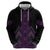 Purple Aotearoa Mangopare Kowhaiwhai and Niho Taniwha Zip Hoodie Maori New Zealand
