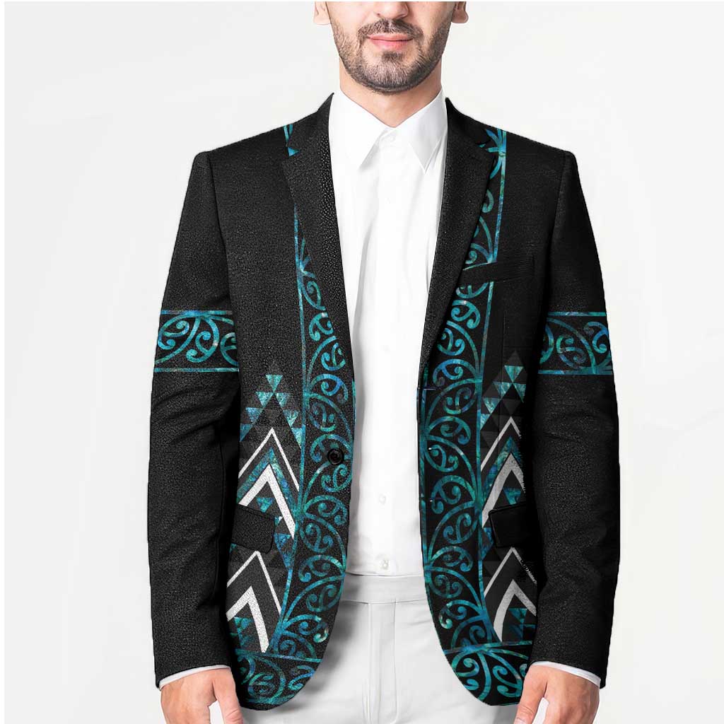 Paua Shell Aotearoa Mangopare Kowhaiwhai Niho Taniwha Blazer Maori New Zealand - Polynesian Pride