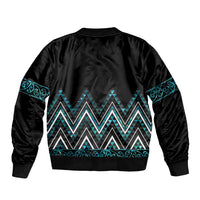 Paua Shell Aotearoa Mangopare Kowhaiwhai and Niho Taniwha Bomber Jacket Maori New Zealand LT14 - Polynesian Pride