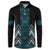 Paua Shell Aotearoa Mangopare Kowhaiwhai and Niho Taniwha Button Sweatshirt Maori New Zealand