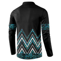 Paua Shell Aotearoa Mangopare Kowhaiwhai and Niho Taniwha Button Sweatshirt Maori New Zealand LT14 - Polynesian Pride