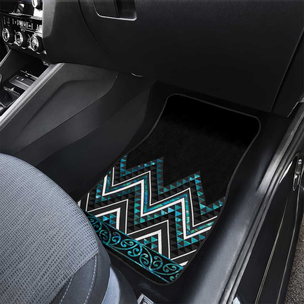 Paua Shell Aotearoa Mangopare Kowhaiwhai and Niho Taniwha Car Mats Maori New Zealand LT14 - Polynesian Pride