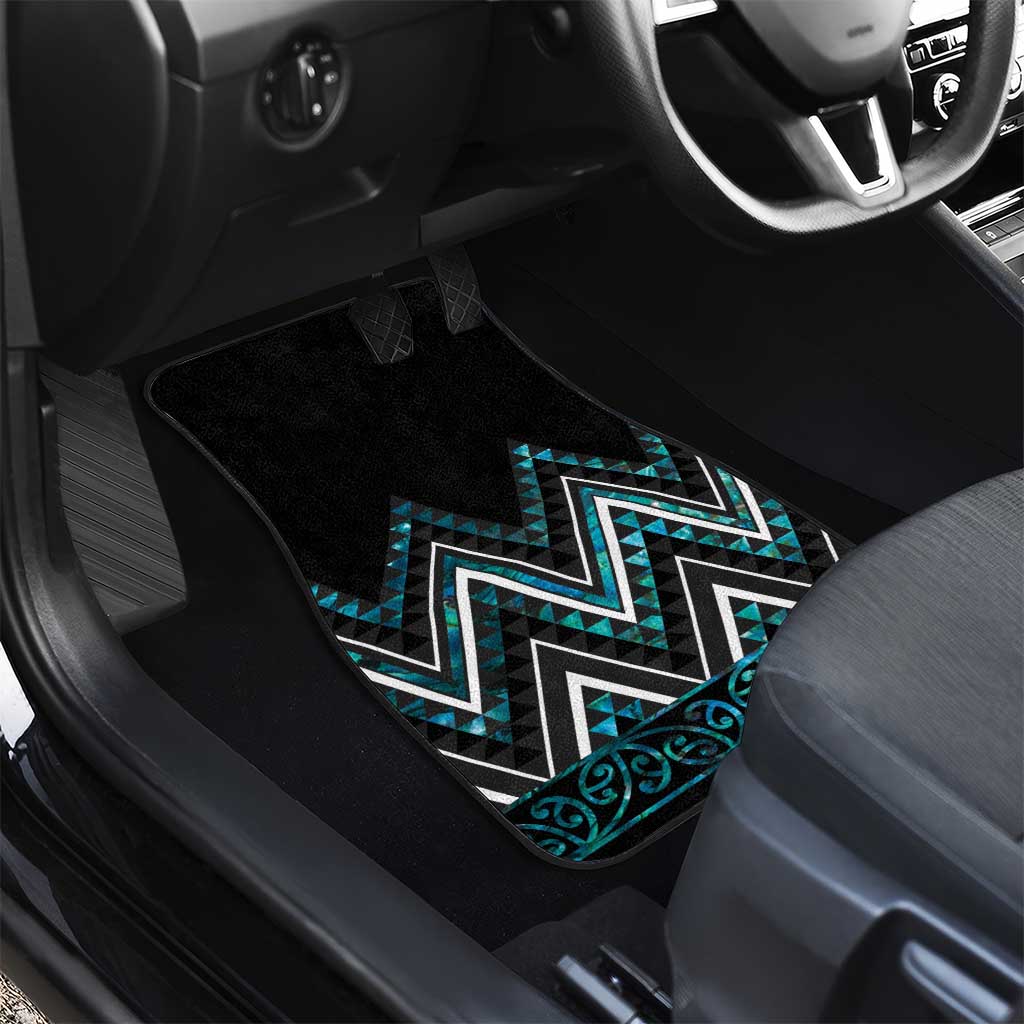 Paua Shell Aotearoa Mangopare Kowhaiwhai and Niho Taniwha Car Mats Maori New Zealand LT14 - Polynesian Pride