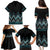 Paua Shell Aotearoa Mangopare Kowhaiwhai and Niho Taniwha Family Matching Puletasi and Hawaiian Shirt Maori New Zealand