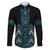 Paua Shell Aotearoa Mangopare Kowhaiwhai and Niho Taniwha Family Matching Puletasi and Hawaiian Shirt Maori New Zealand
