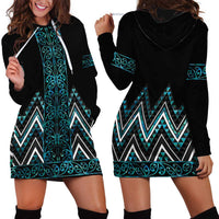 Paua Shell Aotearoa Mangopare Kowhaiwhai and Niho Taniwha Hoodie Dress Maori New Zealand