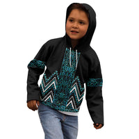 Paua Shell Aotearoa Mangopare Kowhaiwhai and Niho Taniwha Kid Hoodie Maori New Zealand