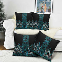 Paua Shell Aotearoa Mangopare Kowhaiwhai Niho Taniwha Pillow Cover Maori New Zealand LT14 - Polynesian Pride