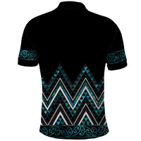 Paua Shell Aotearoa Mangopare Kowhaiwhai and Niho Taniwha Polo Shirt Maori New Zealand