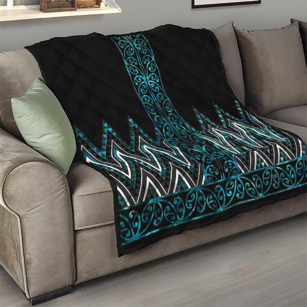Paua Shell Aotearoa Mangopare Kowhaiwhai and Niho Taniwha Quilt Maori New Zealand LT14 - Polynesian Pride